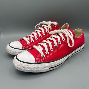 Converse Chuck Taylor All Star Low Canvas Sneakers - Red - Sz 10 - Men’s
